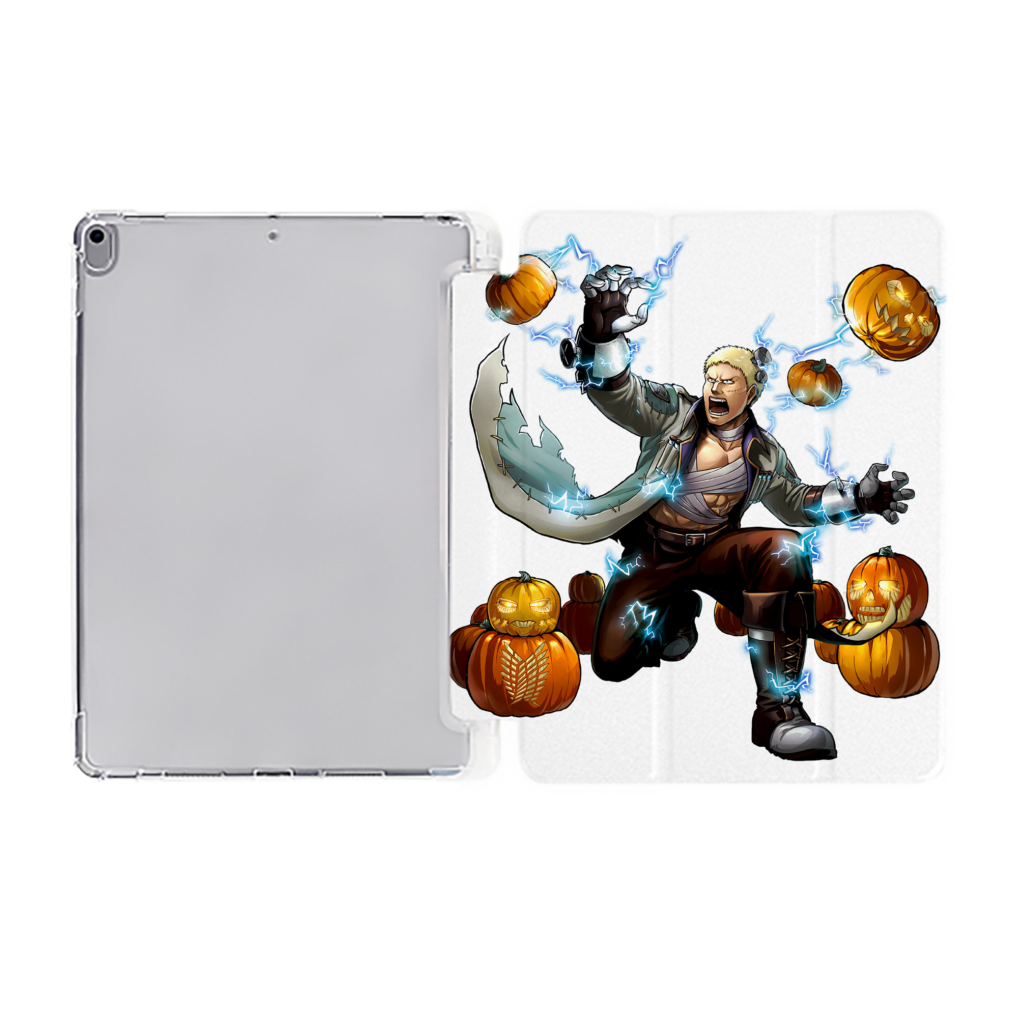 （画像用） 進撃の巨人 ライナー・ブラウン Attack on Titan Reiner Braun IPad ケース ペン収納付き 三つ折りスタンド PUレザー×シリコン 対応機種9.5/10.5/10.9インチ